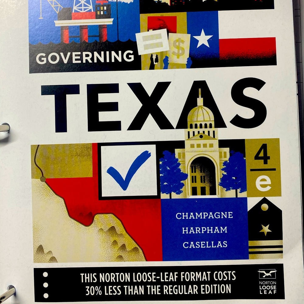 New Texas Government textbook for WCJC Govt 2306